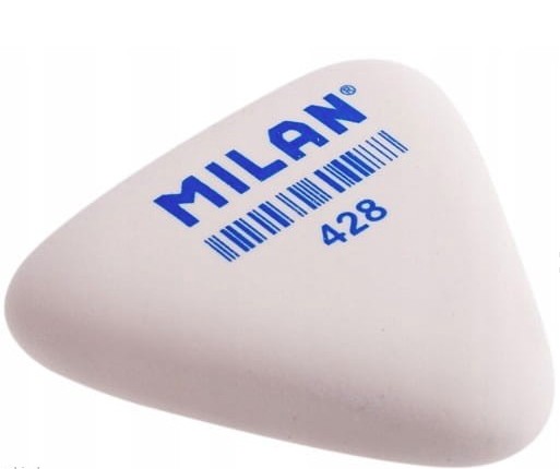 Gumka trójkąt 428 biała duża (1) CMM428 Milan